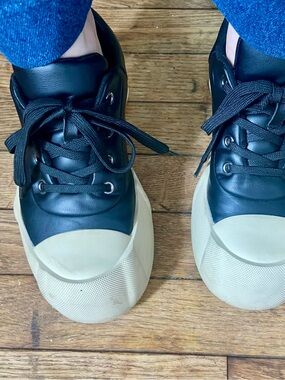 Black Chunky Platform Sneakers